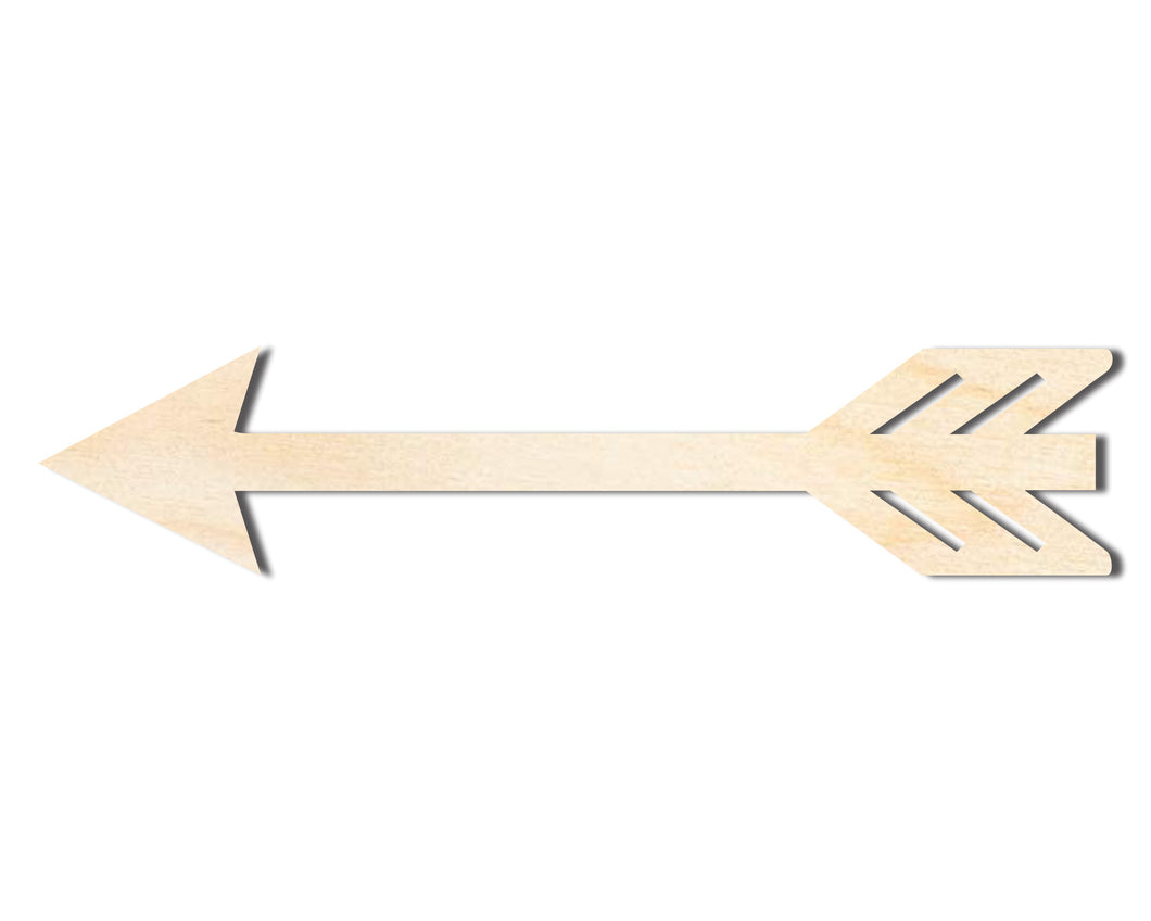 Unfinished Wood Decorative Arrow Shape | Craft Cutout | up to 24