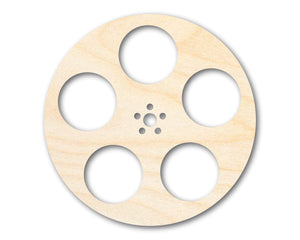 Unfinished Wood Film Reel Shape | Craft Cutout | up to 24" DIY