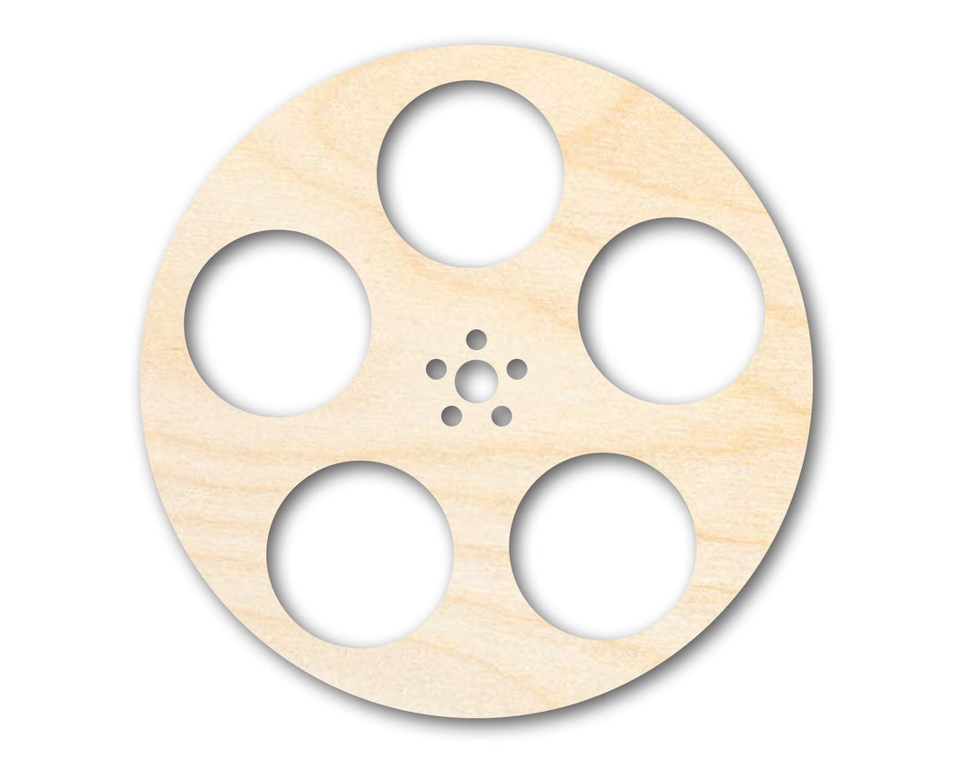Unfinished Wood Film Reel Shape | Craft Cutout | up to 24
