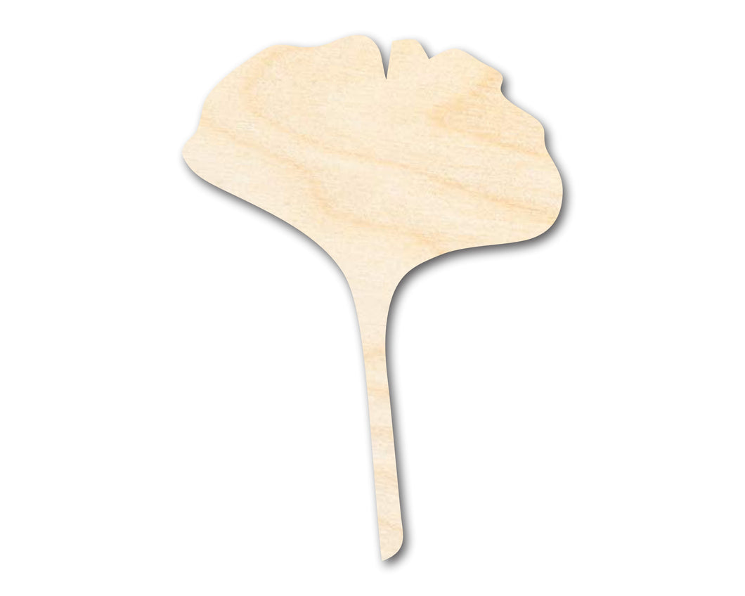 Unfinished Wood Gingko Leaf Shape | Craft Cutout | up to 24