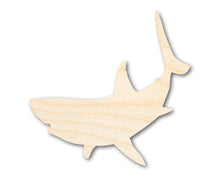 Load image into Gallery viewer, Bigger Better | Unfinished Wood Great White Shark Shape | DIY Craft Cutout |
