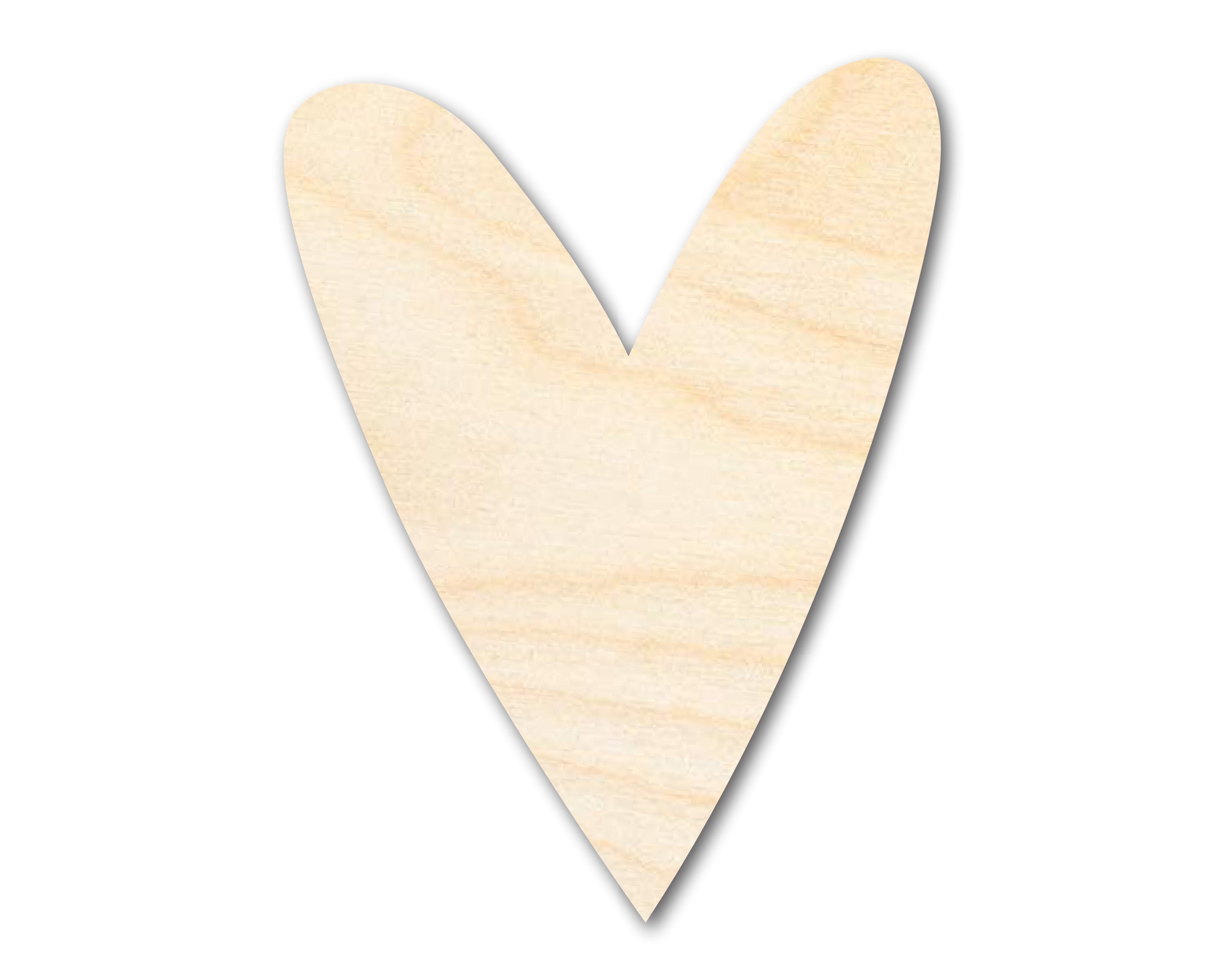 Unfinished Wood Primitive Heart Shape | Valentine's Day | Weddings | DIY Craft Cutout | Up to 46