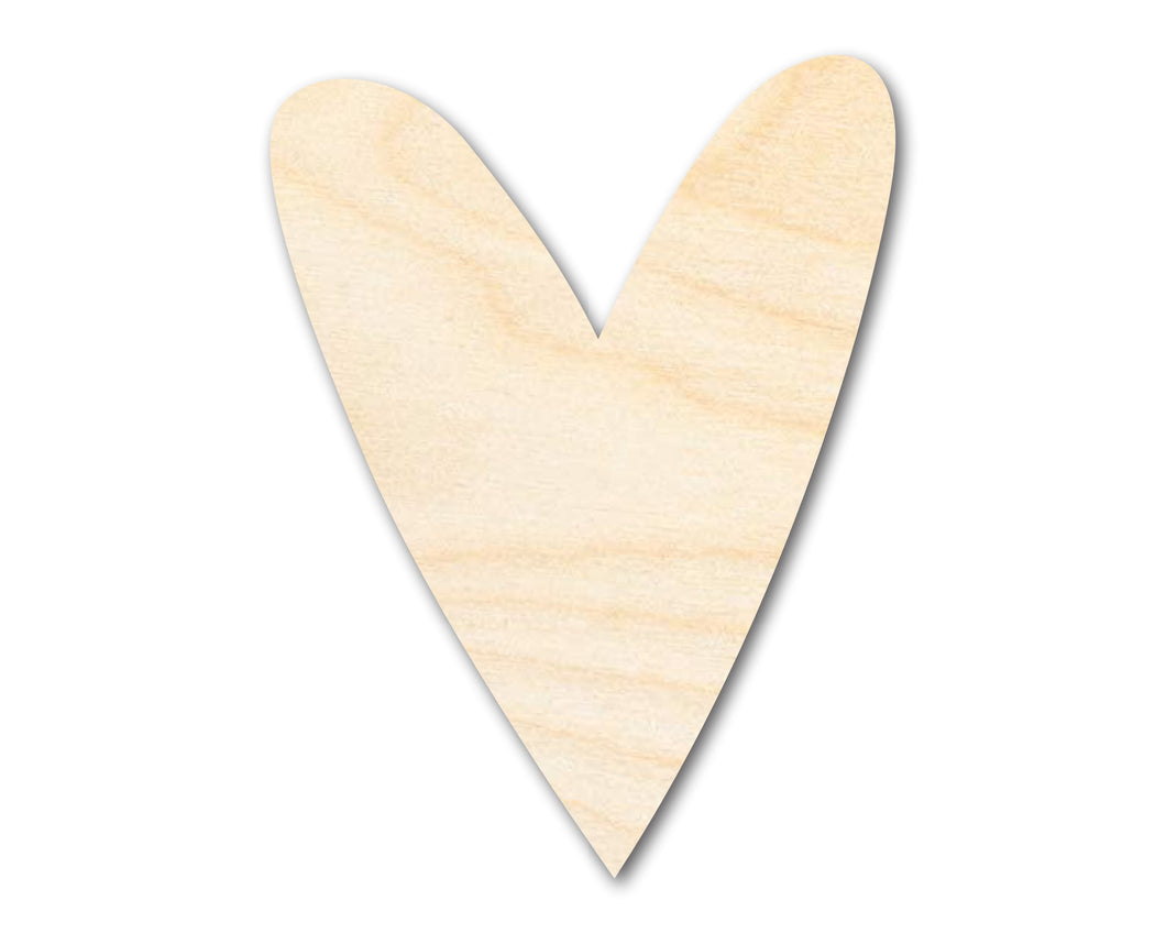 Unfinished Wood Primitive Heart Shape | Valentine's Day | Weddings | DIY Craft Cutout | Up to 46