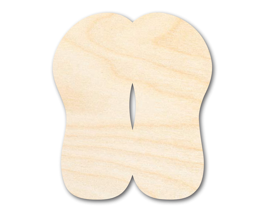 Unfinished Wood Flip Flop Sandals | Summer | Beach | Craft Cutout | up to 36