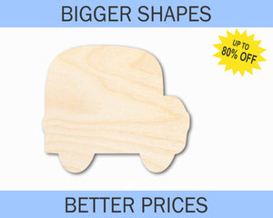 Bigger Better | Unfinished Wood School Bus Silhouette |  DIY Craft Cutout