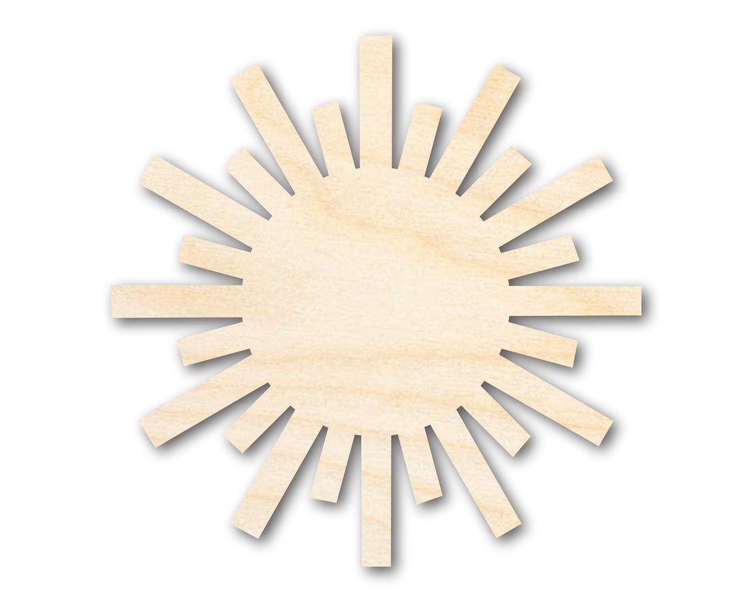 Unfinished Wood Paper Sun Shape | Summer Craft Cutout | up to 24
