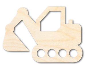 Unfinished Wood Toy Excavator Shape | Construction Vehicle Craft Cutout | up to 24" DIY