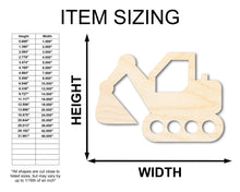 Load image into Gallery viewer, Unfinished Wood Toy Excavator Shape | Construction Vehicle Craft Cutout | up to 24&quot; DIY
