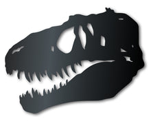 Load image into Gallery viewer, Metal T-Rex Dinosaur Skull Wall Art - 20 Color Options
