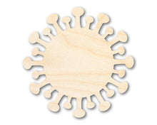 Load image into Gallery viewer, Unfinished Wood Virus Shape | Germ Craft Cutout | up to 24&quot; DIY
