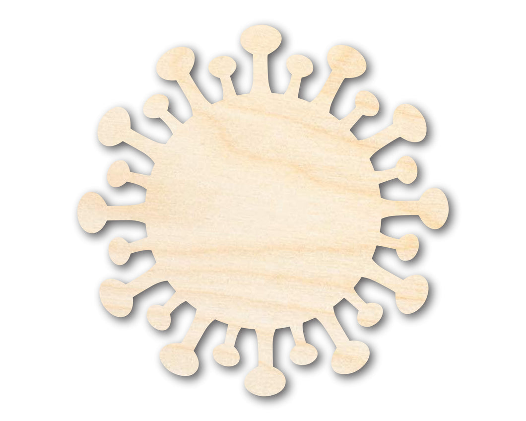 Unfinished Wood Virus Shape | Germ Craft Cutout | up to 24