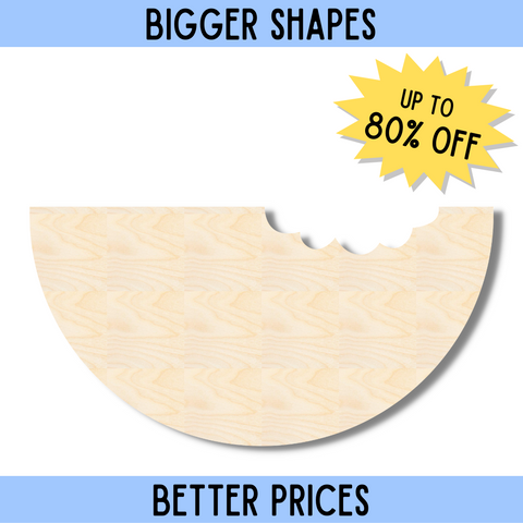Bigger Better | Unfinished Wood Watermelon Slice with Bite Silhouette | DIY Craft Cutout |