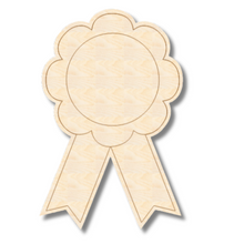 Load image into Gallery viewer, Unfinished Wood Etched Ribbon Shape | Paint By Line Crafts | up to 30&quot; DIY
