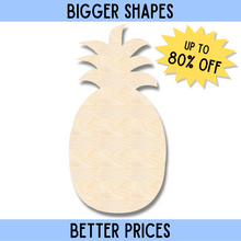 Load image into Gallery viewer, Bigger Better | Unfinished Wood Crafty Pineapple Shape | DIY Craft Cutout |
