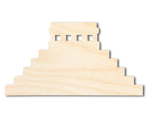 Unfinished Wood Mayan Pyramid Shape | Craft Cutout | up to 36" DIY