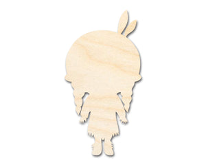 Unfinished Wood Native Girl Shape | Craft Cutout | up to 36" DIY