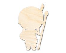 Load image into Gallery viewer, Unfinished Wood Native Boy Shape | Craft Cutout | up to 36&quot; DIY
