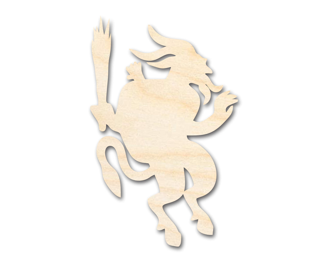 Unfinished Wood Krampus Shape | Craft Cutout | up to 36