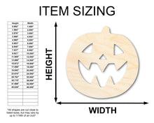 Load image into Gallery viewer, Unfinished Wood Jack-O-Lantern Shape | Craft Cutout | up to 36&quot; DIY
