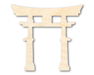 Unfinished Wood Japanese Torri Shape | Craft Cutout | up to 36" DIY