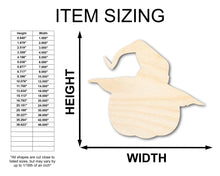Load image into Gallery viewer, Unfinished Wood Pumpkin Wizard Shape | Craft Cutout | up to 36&quot; DIY
