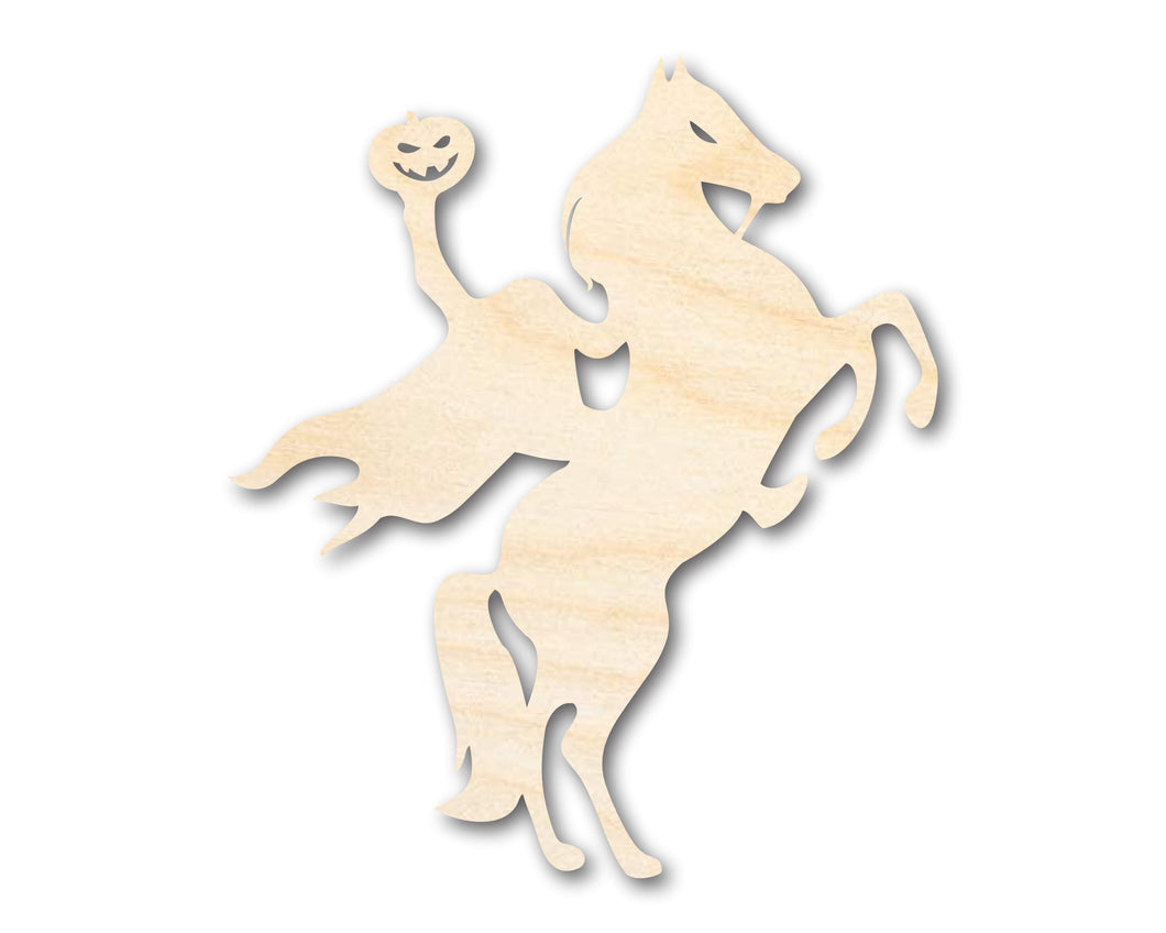 Unfinished Wood Headless Horseman Shape | Craft Cutout | up to 36
