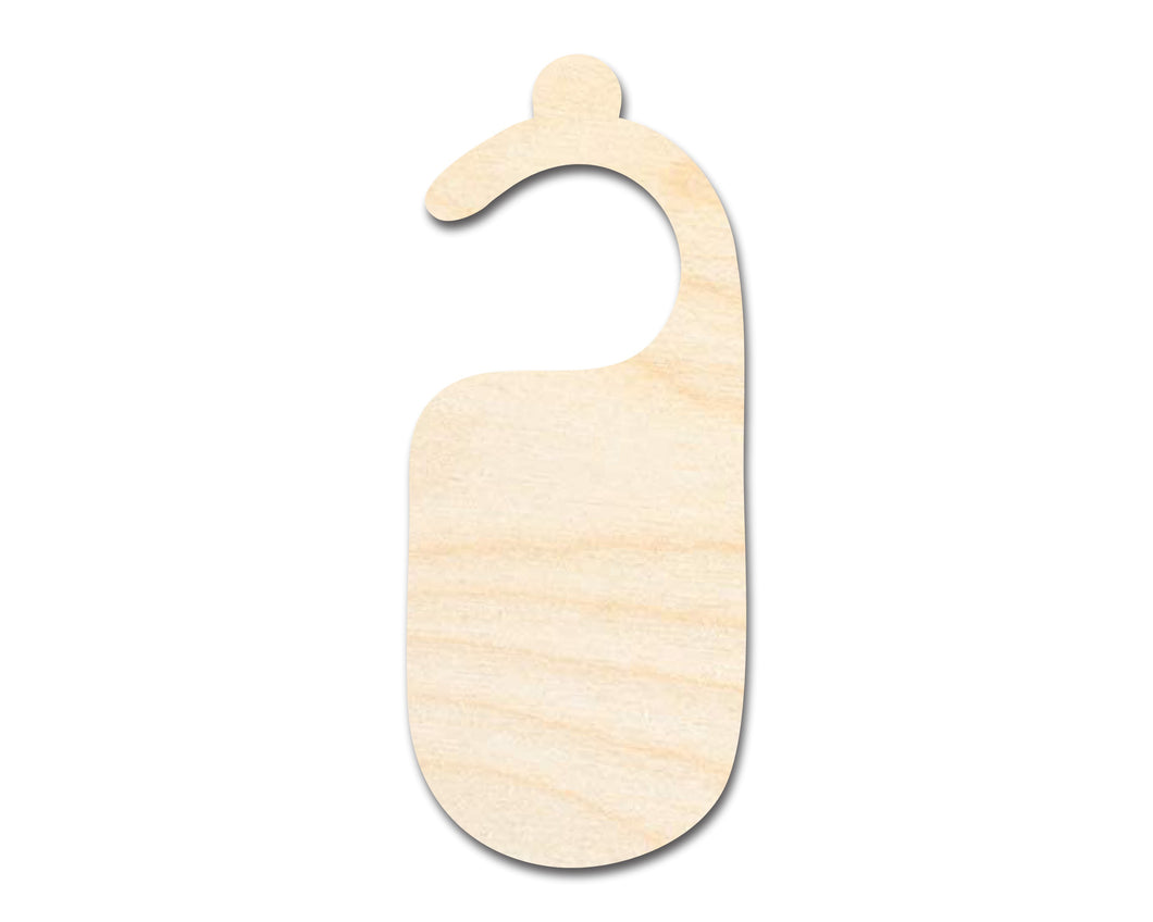 Unfinished Wood Door Hanger Shape | Craft Cutout