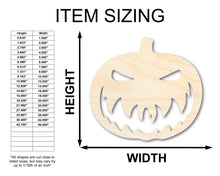 Load image into Gallery viewer, Unfinished Scary Pumpkin Shape | Craft Cutout | up to 36&quot; DIY

