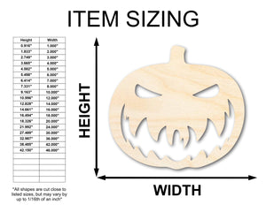 Unfinished Scary Pumpkin Shape | Craft Cutout | up to 36" DIY
