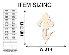 Load image into Gallery viewer, Unfinished Wood Crocus Flower Shape | Spring Craft Cutout | up to 24&quot; DIY
