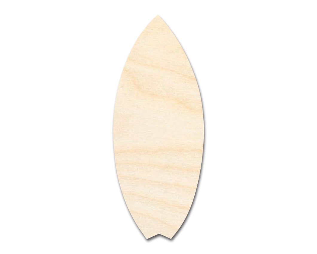 Unfinished Wood Fishtail Surfboard Shape | Ocean Craft Cutout | up to 36