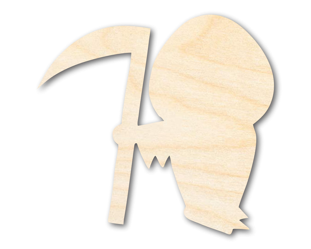 Unfinished Wood Grim Reaper Shape | Craft Cutout | up to 36