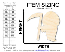 Load image into Gallery viewer, Unfinished Wood Grim Reaper Shape | Craft Cutout | up to 36&quot; DIY
