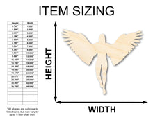 Load image into Gallery viewer, Unfinished Wood Angel Shape | Craft Cutout | up to 36&quot; DIY
