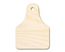 Load image into Gallery viewer, Bigger Better | Unfinished Wood Cow Tag Shape |  DIY Craft Cutout
