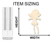 Load image into Gallery viewer, Unfinished Wood Fairy Shape | Craft Cutout | up to 36&quot; DIY
