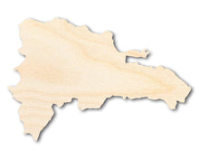Load image into Gallery viewer, Unfinished Wood Dominican Republic Country Shape - Caribbean Craft - up to 36&quot; DIY
