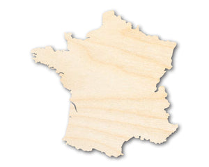 Unfinished Wood France Country Shape - European Craft - up to 36" DIY