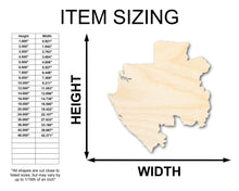 Load image into Gallery viewer, Unfinished Wood Gabon Country Shape - Central African Craft - up to 36&quot; DIY
