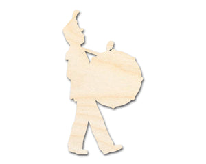 Unfinished Wood Marching Band Drumline Silhouette | DIY Band Craft Cutout | up to 36" DIY