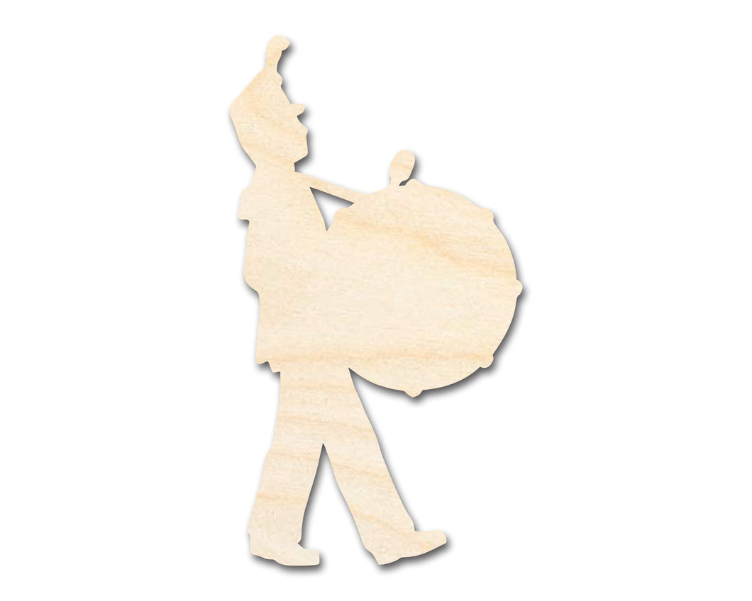 Unfinished Wood Marching Band Drumline Silhouette | DIY Band Craft Cutout | up to 36