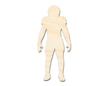 Load image into Gallery viewer, Unfinished Wood Football Player Silhouette | DIY Sports Craft Cutout | up to 36&quot; DIY
