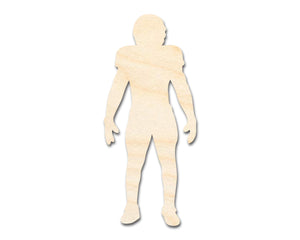Unfinished Wood Football Player Silhouette | DIY Sports Craft Cutout | up to 36" DIY