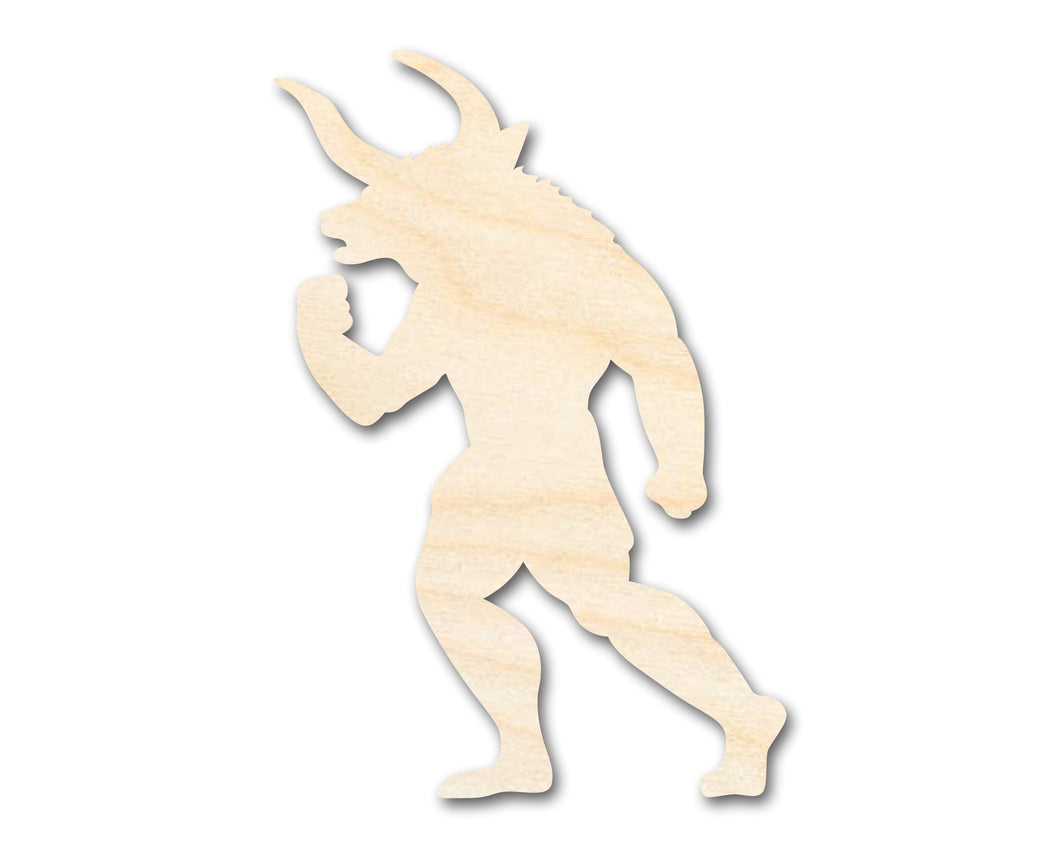 Unfinished Wood Minotaur Silhouette | DIY Creature Craft Cutout | up to 36