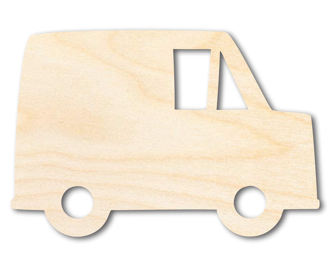 Unfinished Wood Mail Truck Shape | Craft Cutout | up to 36