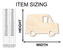 Load image into Gallery viewer, Unfinished Wood Mail Truck Shape | Craft Cutout | up to 36&quot; DIY
