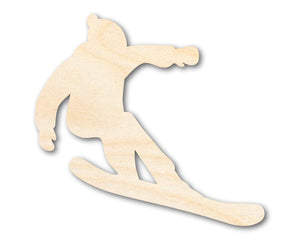 Unfinished Wood Snowboarder Silhouette | DIY Winter Sports Craft Cutout | up to 36" DIY
