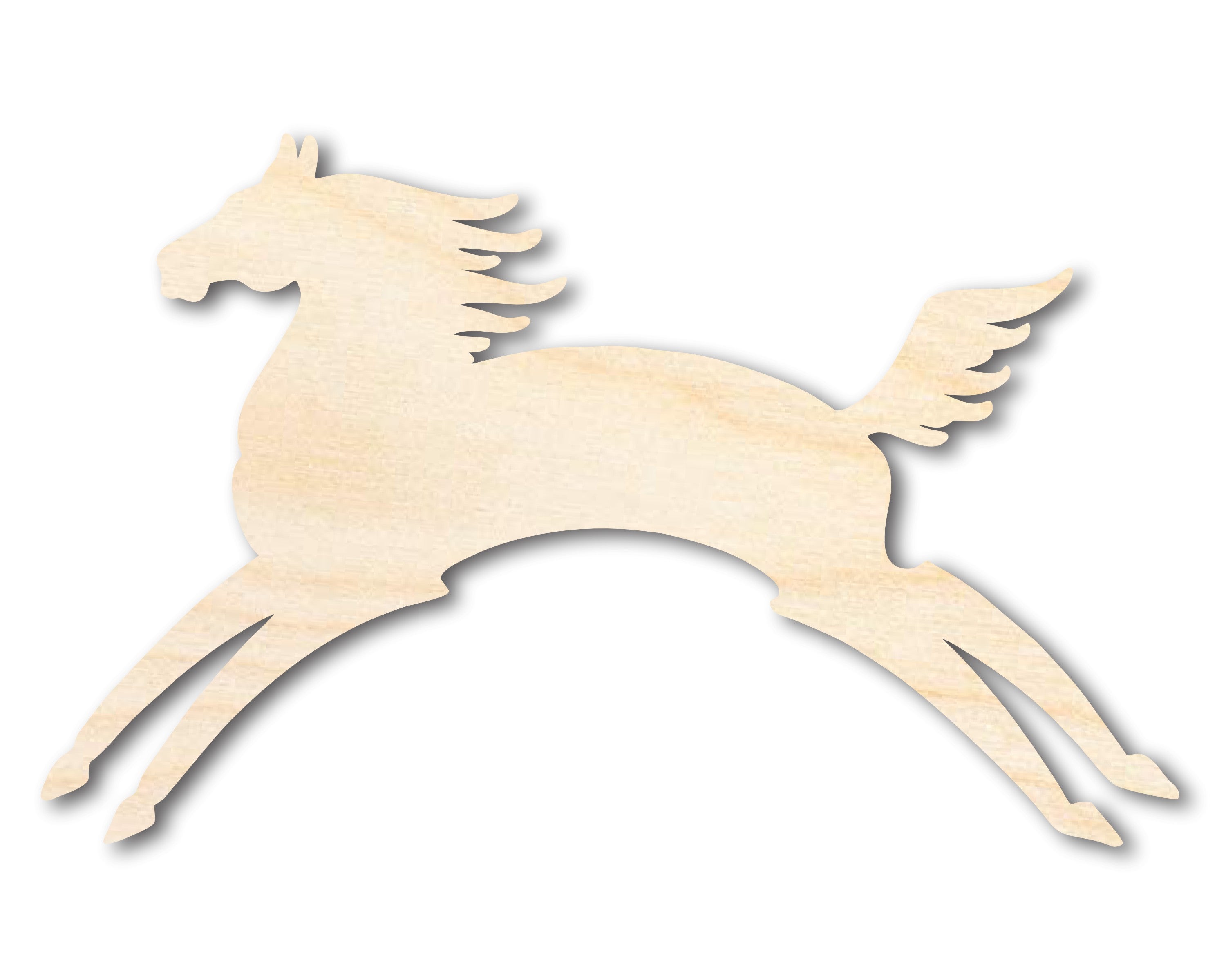 Unfinished Wood Horse Petroglyph Silhouette | DIY Native American Craft Cutout | up to 36