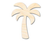 Load image into Gallery viewer, Unfinished Wood Simple Palm Tree Silhouette | DIY Tropical Beach Craft Cutout | up to 36&quot; DIY
