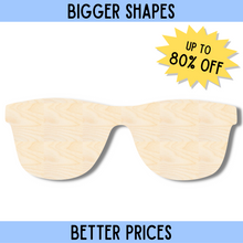 Bigger Better | Unfinished Wood Sunglasses Silhouette | DIY Craft Cutout |